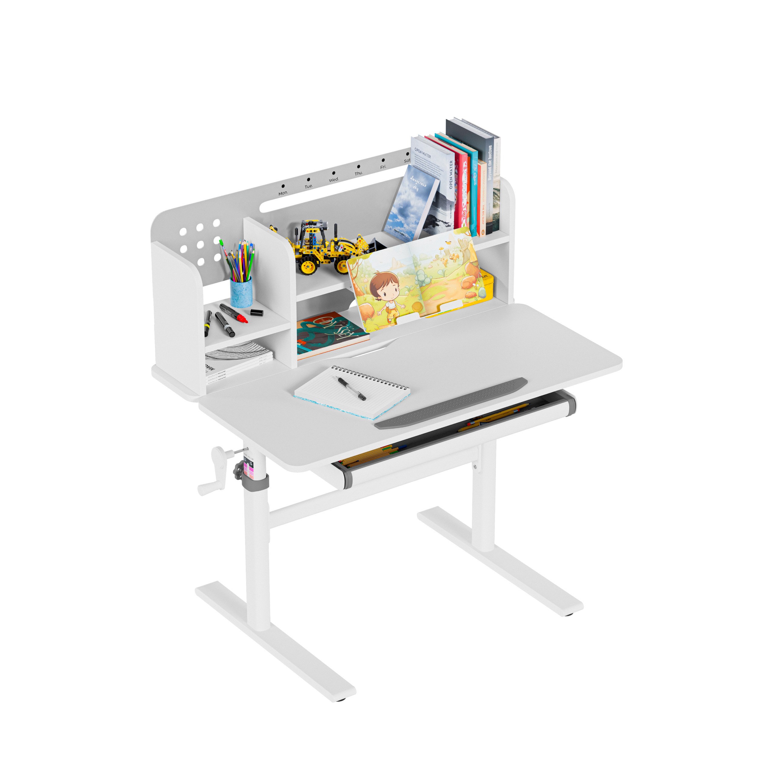 Ergonomiczne biurko dla dziecka Mark Adler Study 5.0 Grey 90 cm